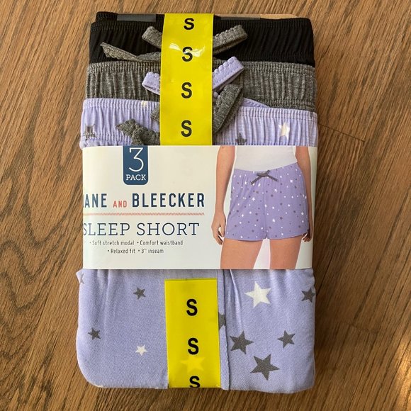 Jane & Bleecker Womens 3 Pack Sleep Shorts NWT S - Picture 2 of 5